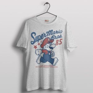 Back to '85 Super Mario Bros Nostalgia Sport Grey T-Shirt