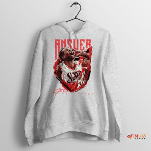 Basketball Fanatics Edition Iverson Sport Grey Hoodie