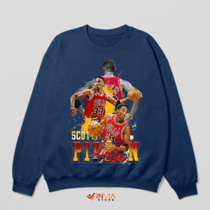 Basketball Maestro Pippen's 33 NBA Navy Sweatshirt