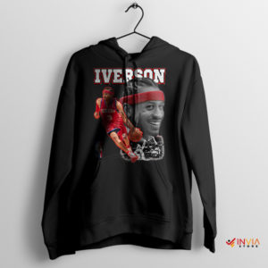 Basketball Maestro Sixers Allen Iverson Black Hoodie