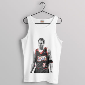 Basketball Virtuoso Allen Iverson White Tank Top