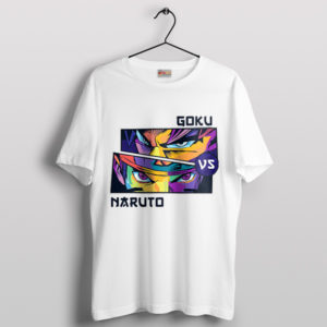 Battle of Legends Goku vs Naruto White T-Shirt