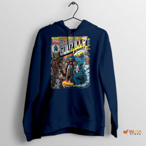 Battleground Titans Godzilla vs Kong Comic Navy Hoodie