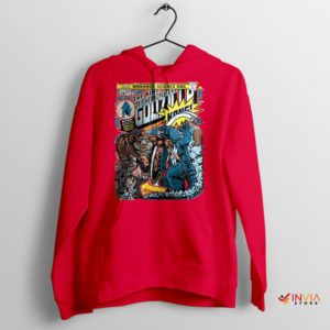 Battleground Titans Godzilla vs Kong Comic Red Hoodie