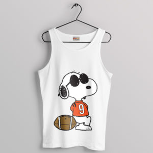 Beagle Quarterback Joe Burrow Cool White Tank Top