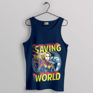 Beyond Super Captain Marvel Hero Navy Tank Top