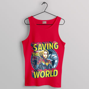 Beyond Super Captain Marvel Hero Red Tank Top