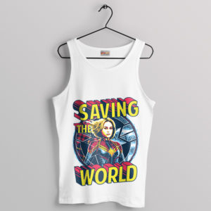 Beyond Super Captain Marvel Hero White Tank Top