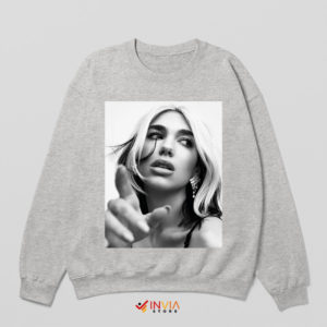 Blonde Girl Vibes Dua Lipa Inspired Sport Grey Sweatshirt