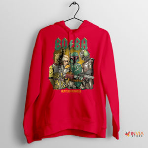 Boba Fett on the Galactic Highway to Hell Red Hoodie