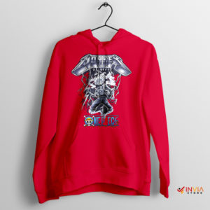 Boldly Gear Up Luffy's Lightning Ride Red Hoodie