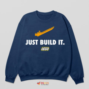 Brick by Brick Just Build It Lego Nike Navy Sweatshirt