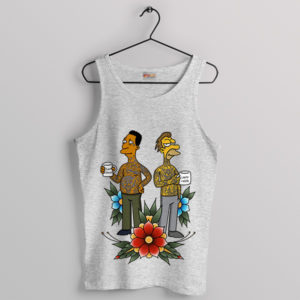 Bromance Lenny and Carl Cartoon Sport Grey Tank Top