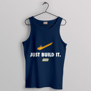 Builder with Just Build It Lego Nike Navy Tank Top