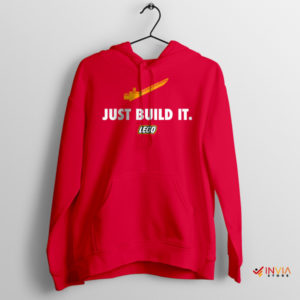 Building Dreams Nike Just Build It Lego Red Hoodie