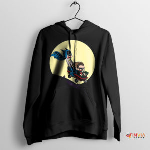 Calvin and Hobbes Style Art Batman Black Sweatshirt Black Hoodie