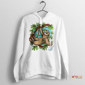 Cannabis Hanging Sloth and Weed Art Hoodie