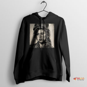 Capturing Amy Winehouse Essence Portrait Black Hoodie