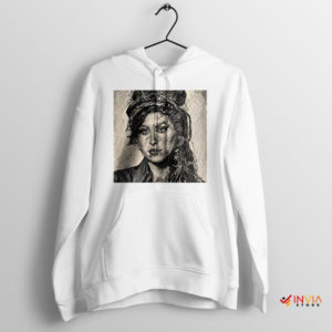 Capturing Amy Winehouse Essence Portrait Hoodie