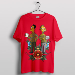 Cartoon Friendship Lenny and Carl Red T-Shirt