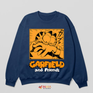 Cat and Creepiness Junji Ito x Garfield Navy Sweatshirt