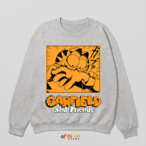 Cat and Creepiness Junji Ito x Garfield Sport Grey Sweatshirt