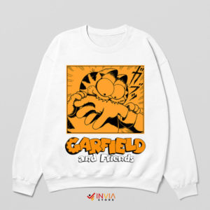 Cat and Creepiness Junji Ito x Garfield White Sweatshirt