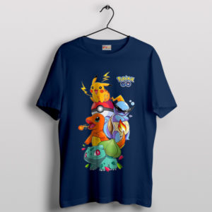 Catch 'Em All Pokemon Go Starter Navy T-Shirt