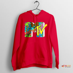 Celebrate 90s Music History MTV Red Hoodie