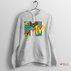 Celebrate 90s Music History MTV Sport Grey Hoodie