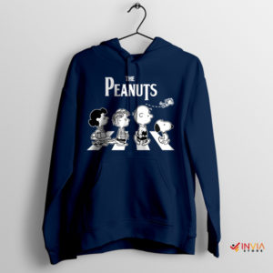 Celebrate The Peanuts on Abbey Road Navy Hoodie