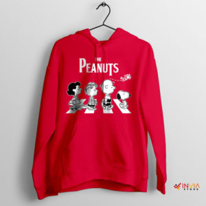 Celebrate The Peanuts on Abbey Road Red Hoodie