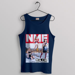 Channel HAIM's Fearless Energy Navy Tank Top