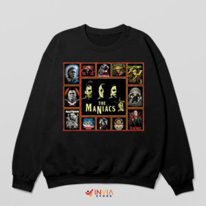 Character Lineup The Maniacs Horror Film Sweatshirt