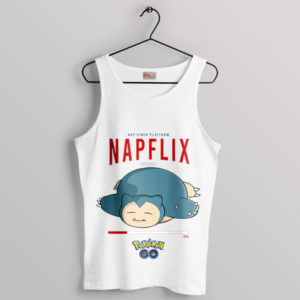 Chill Snorlax Edition on Napflix White Tank Top