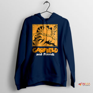 Chilling Cat Chronicles Garfield x Junji Ito Navy Hoodie