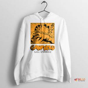 Chilling Cat Chronicles Garfield x Junji Ito White Hoodie