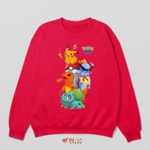 Choose Your Starter Pokemon Go Red Sweatshirt