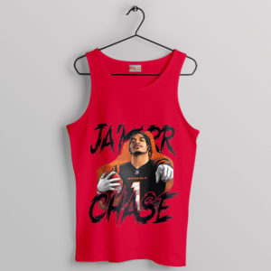 Cincy's Touchdown King Ja'Marr Chase Red Tank Top