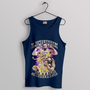 Classic LeBron Moments Retro Vintage Navy Tank Top