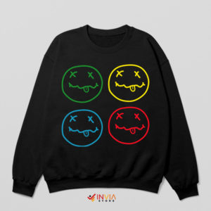 Classic Nirvana Smiley Face Icon White T-Shirt Sweatshirt