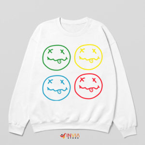 Classic Nirvana Smiley Face Icon White T-Shirt White Sweatshirt