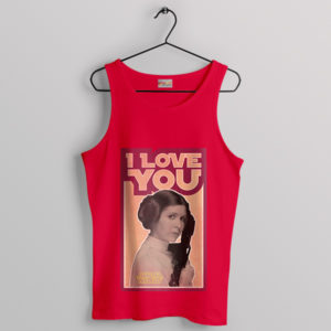 Classic Retro Romance Princess Leia Red Tank Top