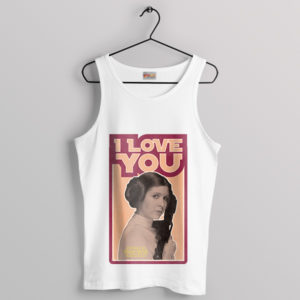 Classic Retro Romance Princess Leia White Tank Top