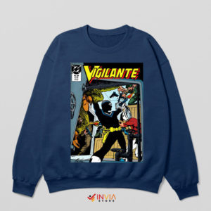 Classic Vigilante Peacemaker Comic Navy Sweatshirt