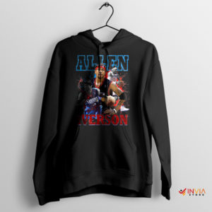 Classics Allen Iverson Vintage Basketball Black Hoodie