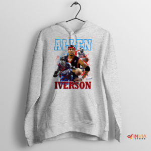 Classics Allen Iverson Vintage Basketball Sport Grey Hoodie