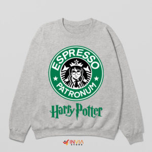 Coffee Cup Espresso Patronum Harry Potter Sport Grey Sweatshirt