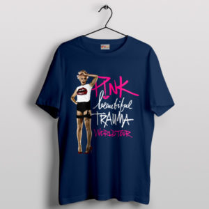 Collectible Concert Beautiful Trauma Tour Navy T-Shirt