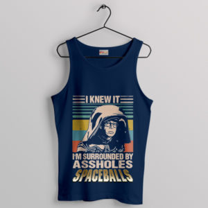 Comedy with Dark Helmet Spaceballs Navy Tank Top